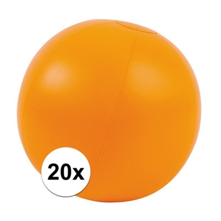 20x Opblaas strandbal oranje