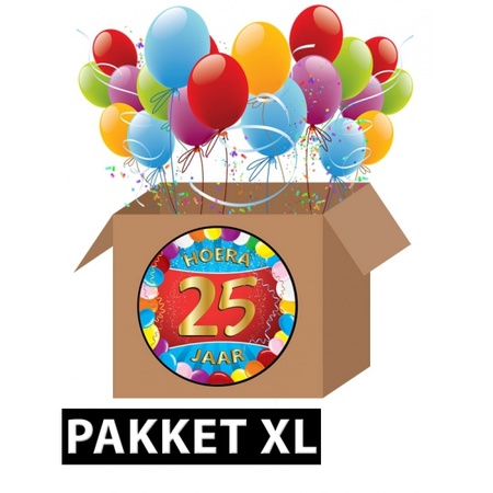 Horzel Vegen Marco Polo 25 jaar party artikelen pakket XL - Partyshopper Leeftijd feestartikelen  winkel