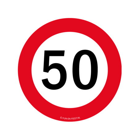 Traffic sign 50 year decoration package