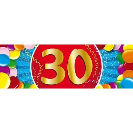 16 party ballonnen 30 jaar opdruk + sticker