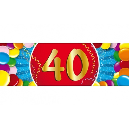 16 party ballonnen 40 jaar opdruk + sticker