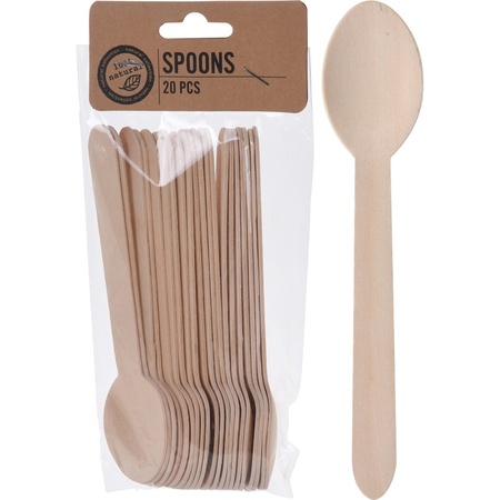 40x Wooden spoons
