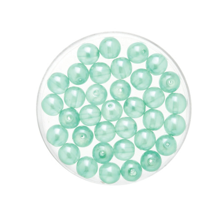 50x stuks sieraden maken Boheemse glaskralen in het transparant aqua blauw van 6 mm