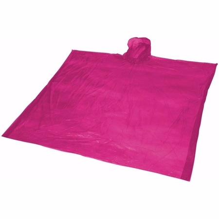 5x roze regen ponchos voor volwassenen