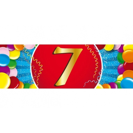 16 party ballonnen 7 jaar opdruk + sticker