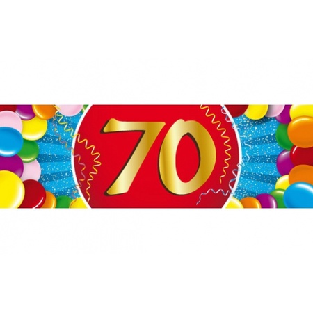 16 party ballonnen 70 jaar opdruk + sticker