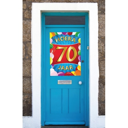 70 jaar thema mega deurposter