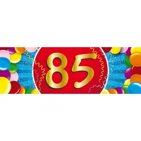 16 party ballonnen 85 jaar opdruk + sticker