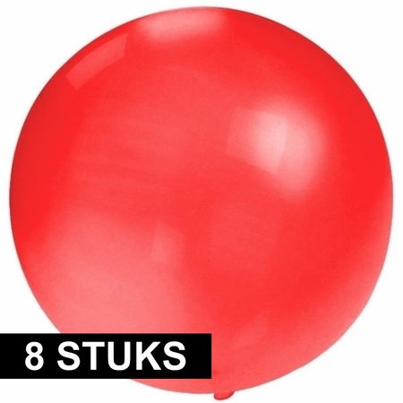 8x Ronde rode ballon 60 cm groot