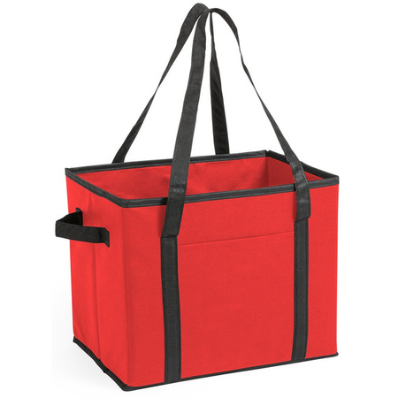 Auto kofferbak/kasten organizer tas rood vouwbaar 34 x 28 x 25 cm
