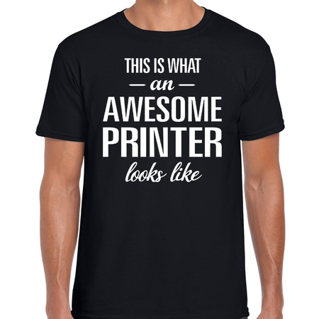 Awesome printer present t-shirt black for men