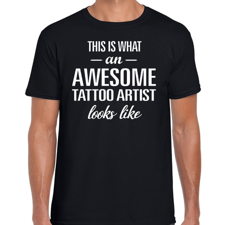 Awesome tattoo artist / geweldige tattoo artiest cadeau t-shirt zwart voor heren