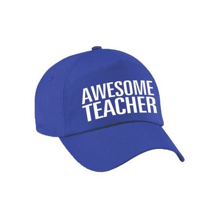 Awesome teacher cap blue for men and women