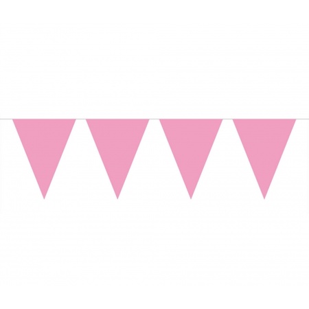 Vlaggenlijn baby roze 10 meter