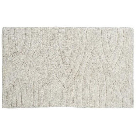 Badmat/badkamerkleed creme wit 80 x 50 cm rechthoekig