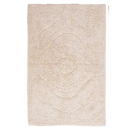 Badmat/badkamerkleed gebroken wit 80 x 50 cm rechthoekig