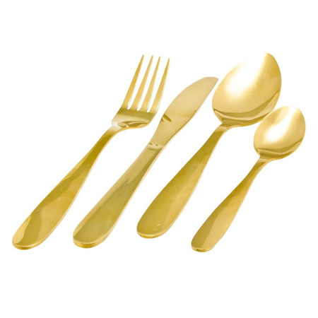 Cutlery set 16-piece high-gloss gold for 4 persons