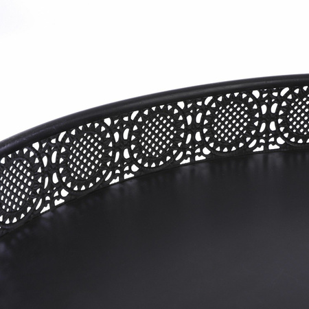 Side table Lagune round metal black 70 x 45.5 cm