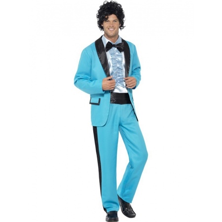 Geelachtig Ijver Grap Blauw jaren 80 kleding pak heren - Partyshopper Geschiedenis kostuums winkel