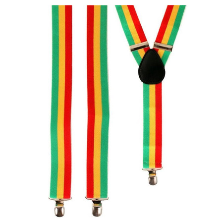 Wordt erger Adolescent wervelkolom Jamaicaanse gekleurde bretels - Partyshopper Verkleedaccessoires winkel