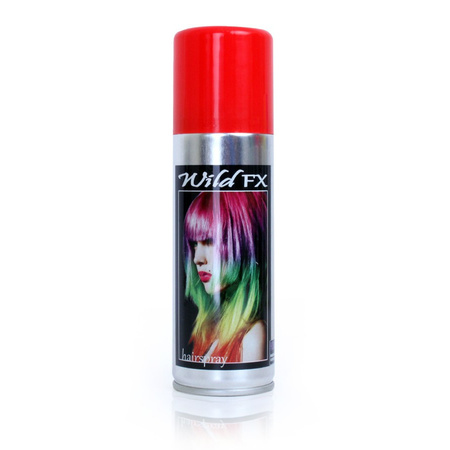 Set of 2x colors hairspray paint 125 ml - Red and White