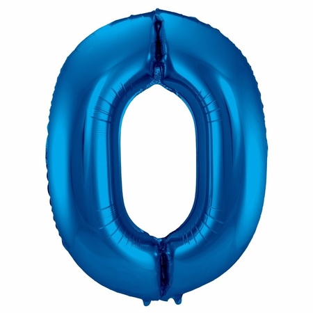 Blauwe folie ballonnen 0/nul