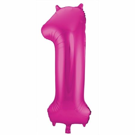 Roze folie ballonnen 10 jaar