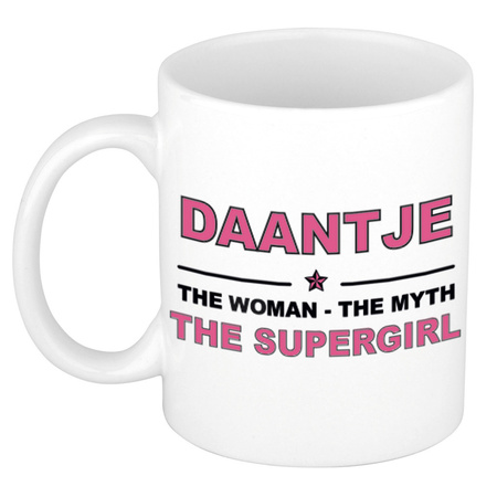 Daantje The woman, The myth the supergirl verjaardagscadeau mok / beker keramiek 300 ml