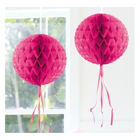 Decoratiebollen fel roze 30 cm