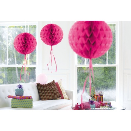 Decoratiebollen fel roze 30 cm
