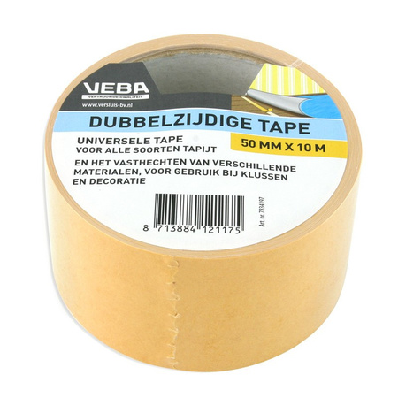 Double sided tape brown 50 mm x 10 m