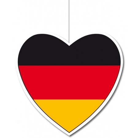 Hangdecoratie hartvormig Duitsland 14 cm