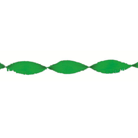 Crepe papieren slingers groen 24 m