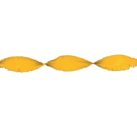 Crepe papieren slingers geel 24 m