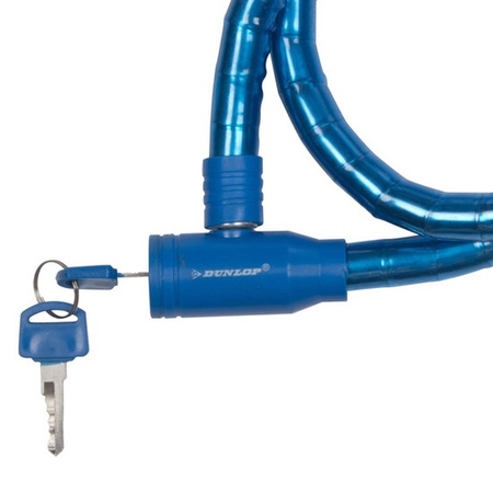 Fiets kabel sloten blauw van Dunlop 80 cm