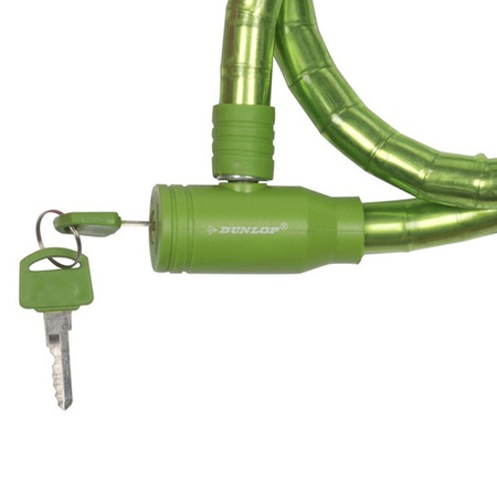 Fiets kabel sloten groen van Dunlop 80 cm