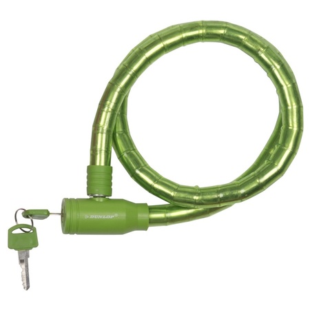 Fiets kabel sloten groen van Dunlop 80 cm