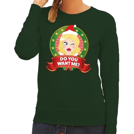 Merry Christmas sweater green Do You Want Me for ladies