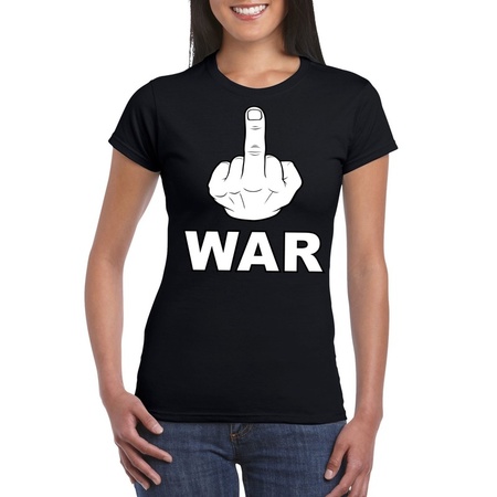Fuck war shirt black for women