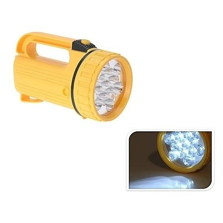 Zaklamp geel met LED verlichting 20 cm