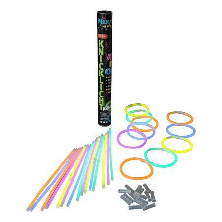 Glow in the dark sticks - breaklights - 25x sticks van 20 cm - multi kleuren