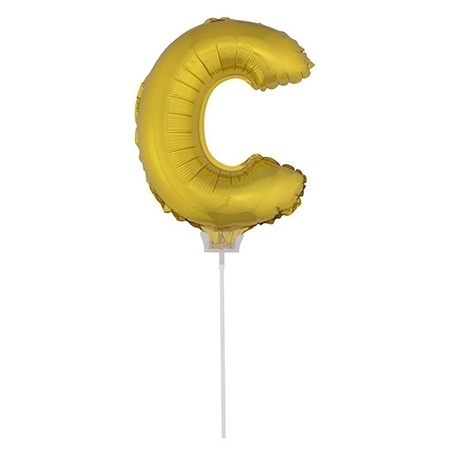 Opblaasbare letter ballon C goud