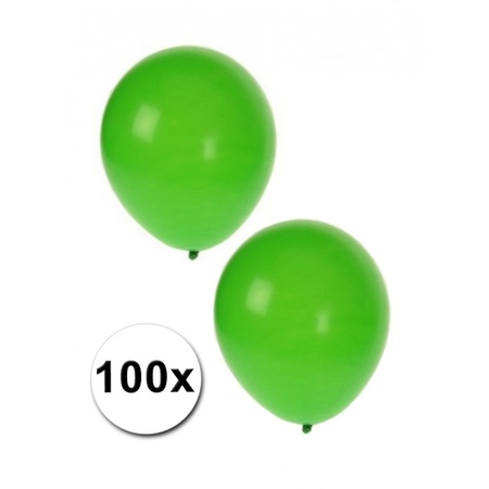 Green balloons 100 pieces