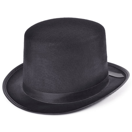 Feest hoge hoed zwart voor volwassenen