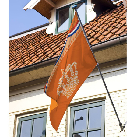 Holland flag orange with crown 100x150 cm