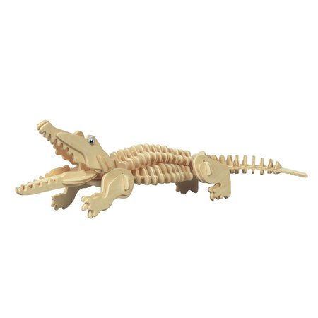 Wooden 3D puzzle crocodile 23 cm