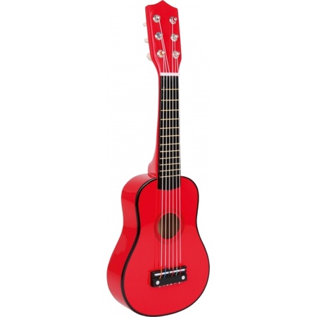 Houten speelgoed gitaar rood 53 cm