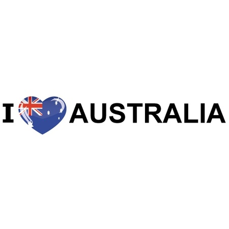 Koffer stickers I Love Australia