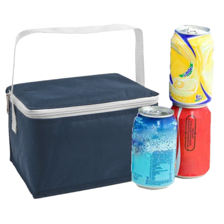 Small cooler bag for lunch blue 20 x 14 x 12 cm 3.5 liters