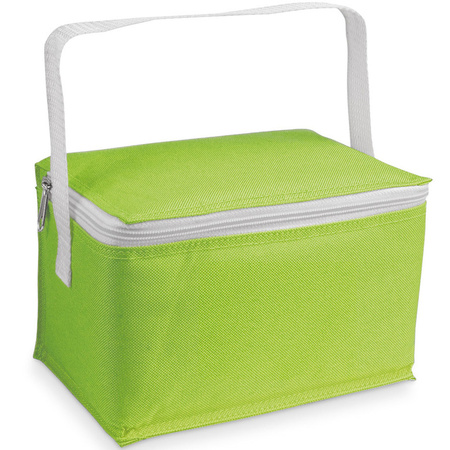 Small cooler bag for lunch green 20 x 14 x 12 cm 3.5 liters